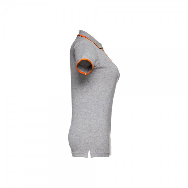 THC ROME WOMEN. Polo "slim fit" da donna - Grigio chiaro mélange