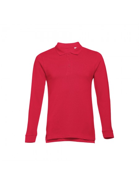 THC BERN 3XL. Polo a manica lunga da uomo - Rosso THC BERN 3XL. Polo a manica lunga da uomo - Rosso