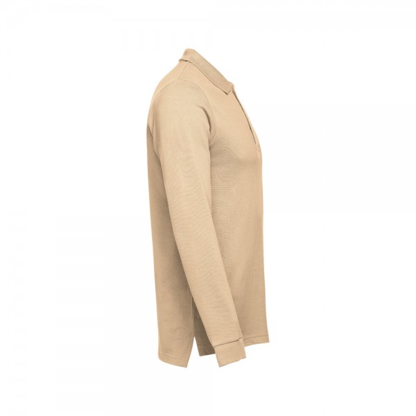 THC BERN 3XL. Polo a manica lunga da uomo - Marrone chiaro