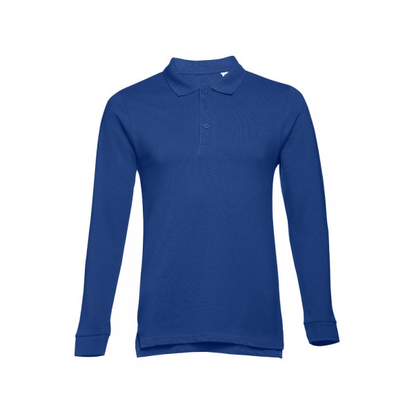 THC BERN 3XL. Polo a manica lunga da uomo - Blu reale