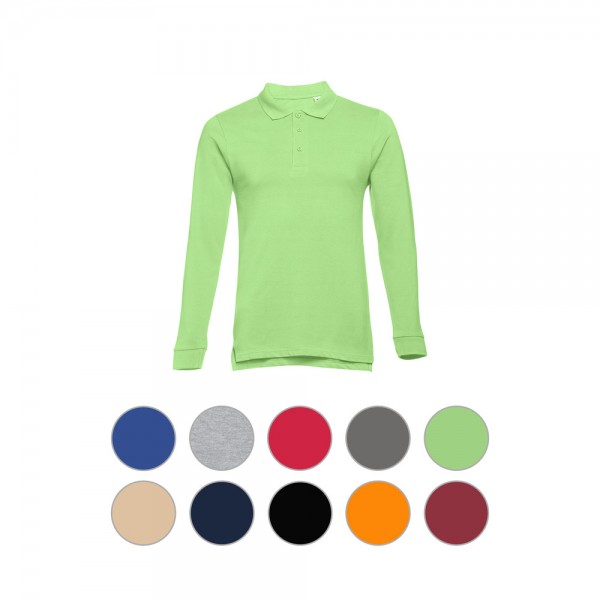 THC BERN 3XL. Polo a manica lunga da uomo - Bordeaux
