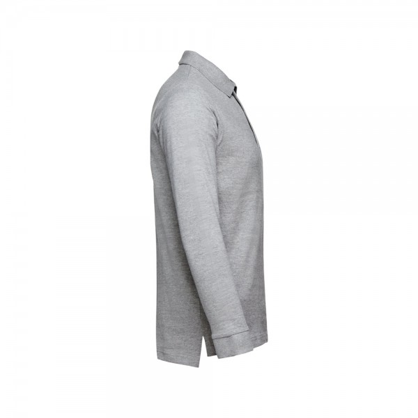 THC BERN 3XL. Polo a manica lunga da uomo - Grigio chiaro mélange