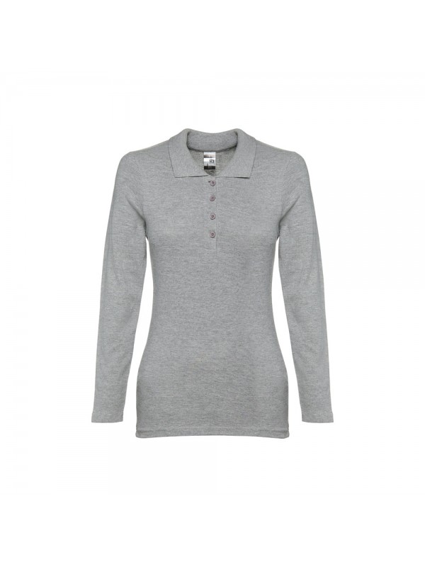 THC BERN WOMEN. Polo a manica lunga da donna - Grigio chiaro mélange THC BERN WOMEN. Polo a manica lunga da donna - Grigio chiaro mélange