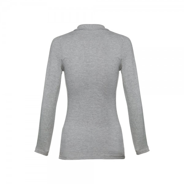 THC BERN WOMEN. Polo a manica lunga da donna - Grigio chiaro mélange
