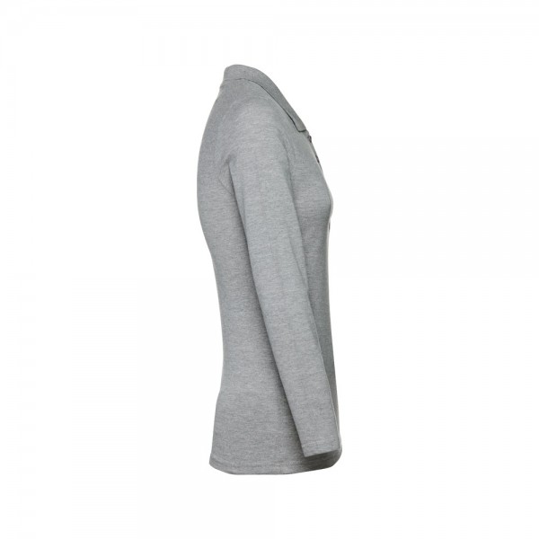 THC BERN WOMEN. Polo a manica lunga da donna - Grigio chiaro mélange