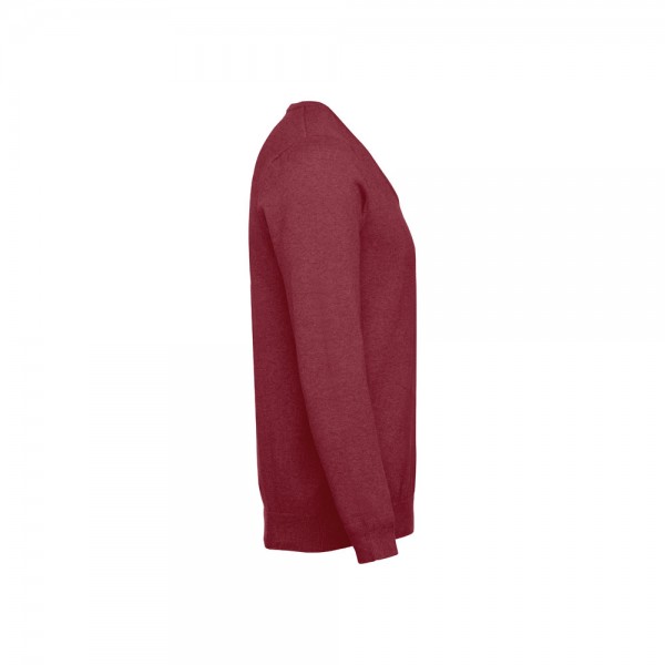 THC MILAN. Pullover da uomo con scollo a V in cotone e poliammide - Bordeaux