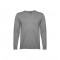 THC MILAN. Pullover da uomo con scollo a V in cotone e poliammide - Grigio mélange