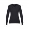 THC MILAN WOMEN. Pullover da donna con scollo a V in cotone e poliammide - Nero