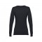 THC MILAN WOMEN. Pullover da donna con scollo a V in cotone e poliammide - Nero