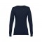 THC MILAN WOMEN. Pullover da donna con scollo a V in cotone e poliammide - Blu scuro