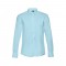 THC PARIS. Camicia da uomo in popeline a maniche lunghe - Azzurro