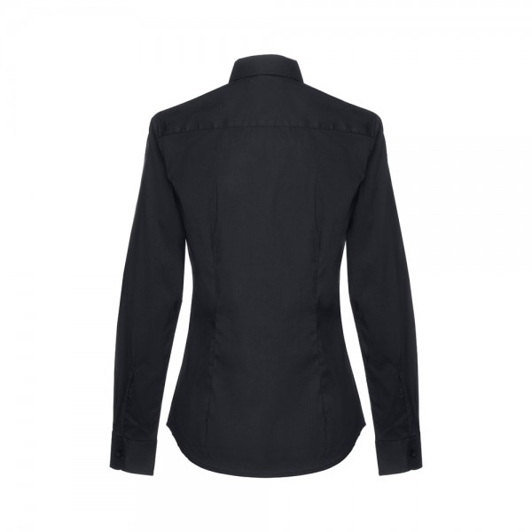 THC PARIS WOMEN. Camicia in popeline a maniche lunghe da donna - Nero