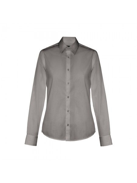 THC PARIS WOMEN. Camicia in popeline a maniche lunghe da donna - Grigio THC PARIS WOMEN. Camicia in popeline a maniche lunghe da donna - Grigio