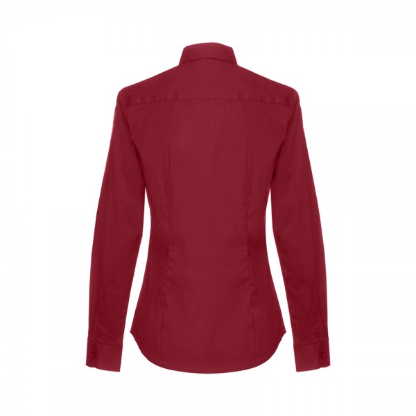 THC PARIS WOMEN. Camicia in popeline a maniche lunghe da donna - Bordeaux