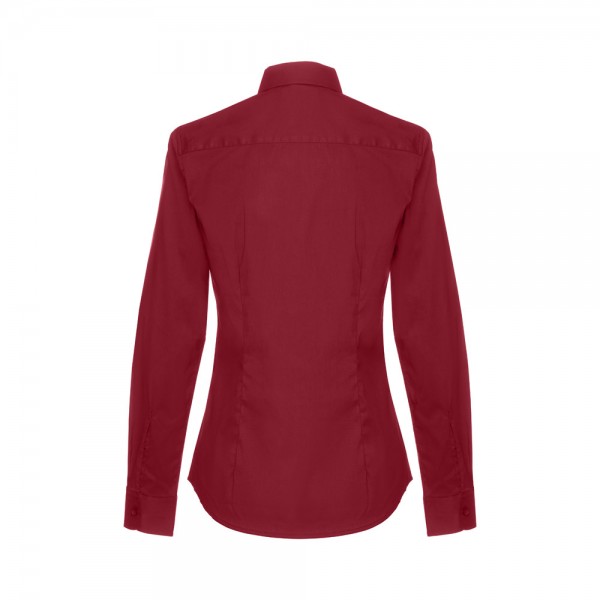 THC PARIS WOMEN. Camicia in popeline a maniche lunghe da donna - Bordeaux