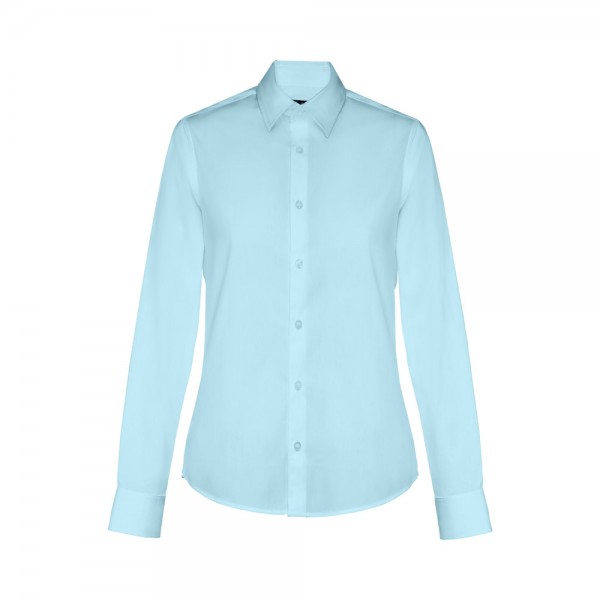 THC PARIS WOMEN. Camicia in popeline a maniche lunghe da donna - Azzurro