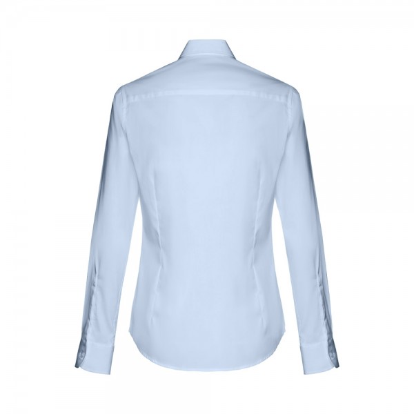 THC PARIS WOMEN. Camicia in popeline a maniche lunghe da donna - Azzurro