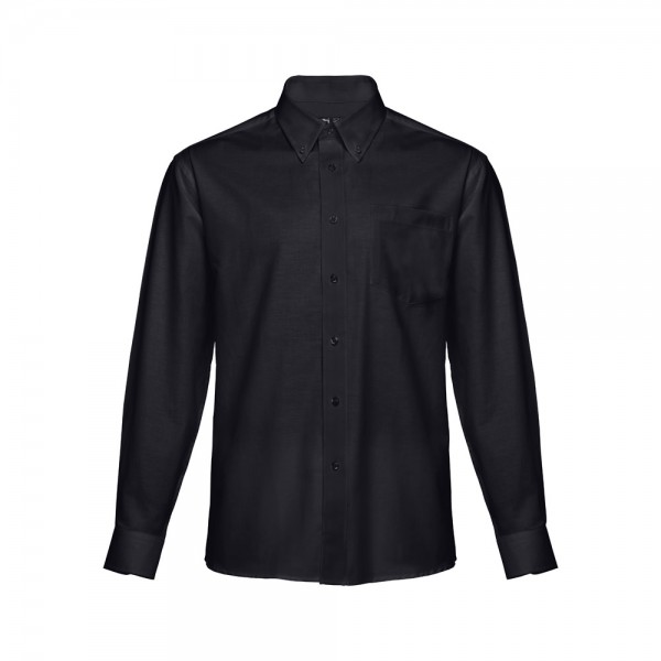 THC TOKYO. Camicia oxford da uomo a maniche lunghe - Nero