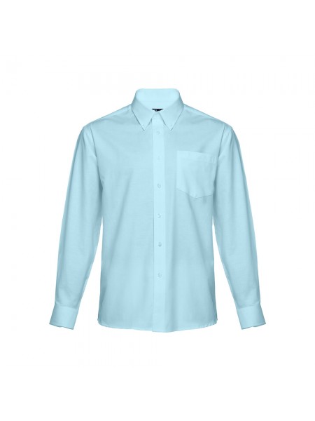 THC TOKYO. Camicia oxford da uomo a maniche lunghe - Azzurro THC TOKYO. Camicia oxford da uomo a maniche lunghe - Azzurro