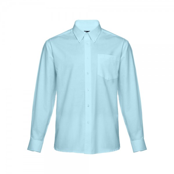 THC TOKYO. Camicia oxford da uomo a maniche lunghe - Azzurro