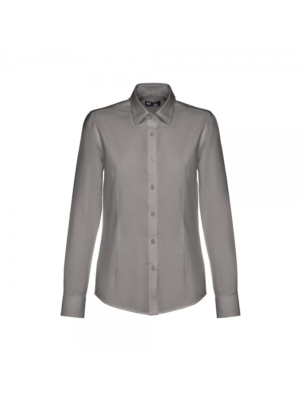 THC TOKYO WOMEN. Camicia oxford a maniche lunghe da donna - Grigio THC TOKYO WOMEN. Camicia oxford a maniche lunghe da donna - Grigio