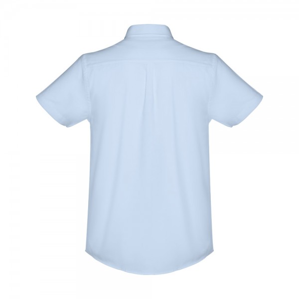 THC LONDON. Camicia oxford da uomo a maniche corte - Azzurro
