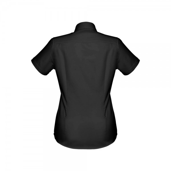 THC LONDON WOMEN. Camicia oxford da donna a maniche corte - Nero