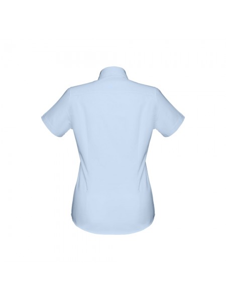 THC LONDON WOMEN. Camicia oxford da donna a maniche corte - Azzurro THC LONDON WOMEN. Camicia oxford da donna a maniche corte - Azzurro