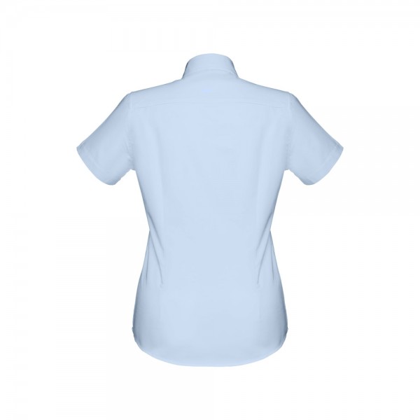 THC LONDON WOMEN. Camicia oxford da donna a maniche corte - Azzurro