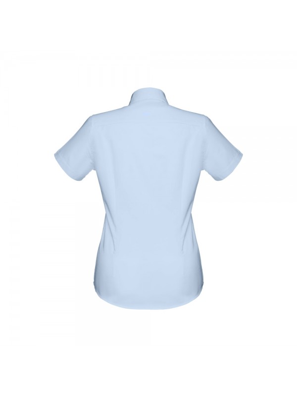 THC LONDON WOMEN. Camicia oxford da donna a maniche corte - Azzurro THC LONDON WOMEN. Camicia oxford da donna a maniche corte - Azzurro