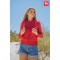 THC AMSTERDAM WOMEN. Felpa da donna in cotone e poliestere - Rosso