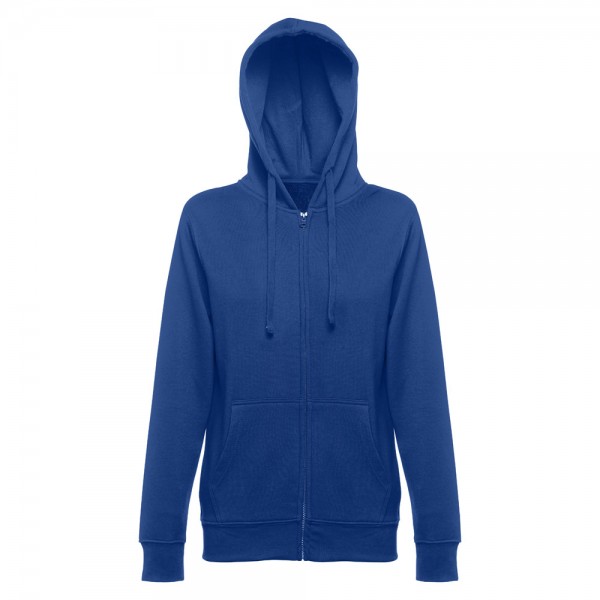 THC AMSTERDAM WOMEN. Felpa da donna in cotone e poliestere - Blu reale