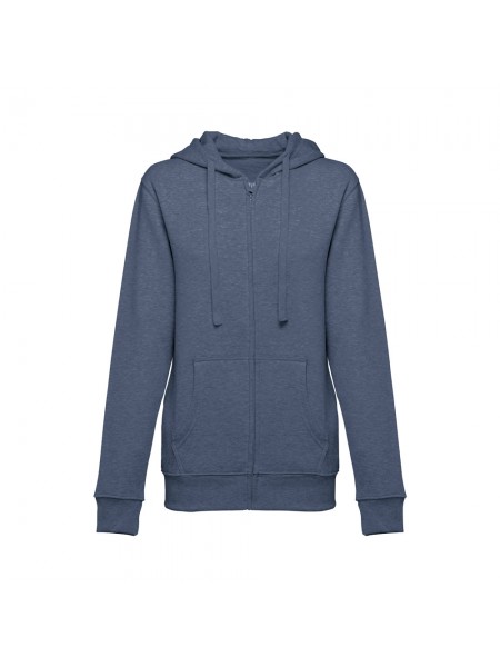 THC AMSTERDAM WOMEN. Felpa da donna in cotone e poliestere - Blu mélange THC AMSTERDAM WOMEN. Felpa da donna in cotone e poliestere - Blu mélange