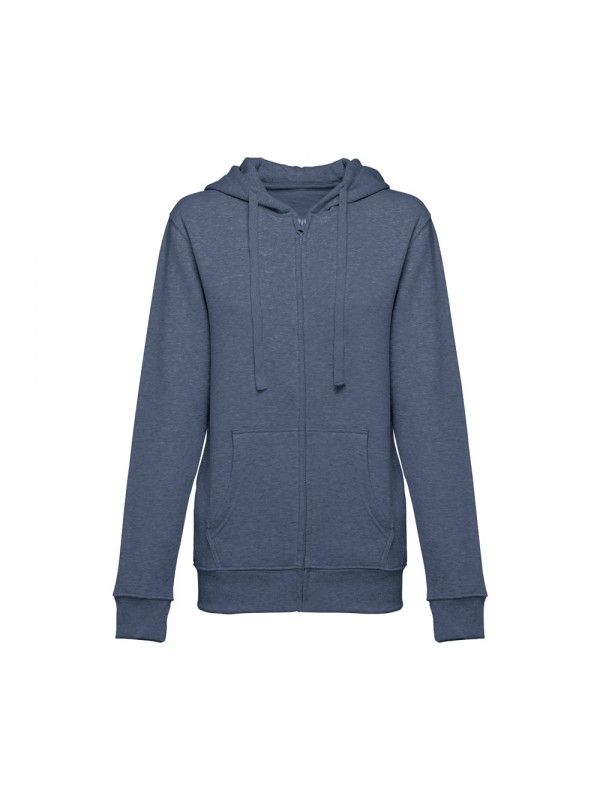 THC AMSTERDAM WOMEN. Felpa da donna in cotone e poliestere - Blu mélange THC AMSTERDAM WOMEN. Felpa da donna in cotone e poliestere - Blu mélange