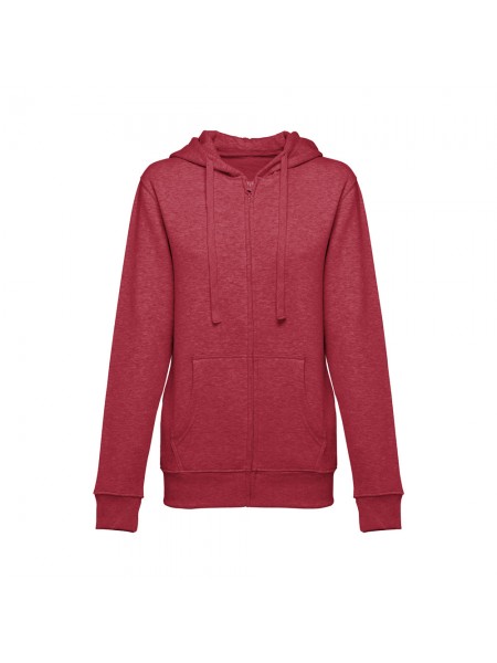 THC AMSTERDAM WOMEN. Felpa da donna in cotone e poliestere - Rosso mélange