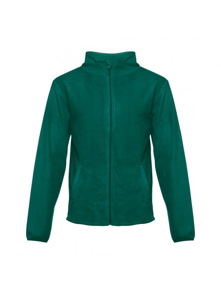 THC HELSINKI. Giacca in pile da uomo in poliestere - Verde scuro THC HELSINKI. Giacca in pile da uomo in poliestere - Verde scuro