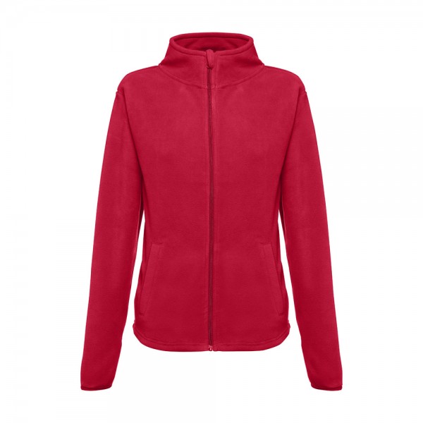 THC HELSINKI WOMEN. Giacca in pile sfiancata in poliestere da donna - Rosso