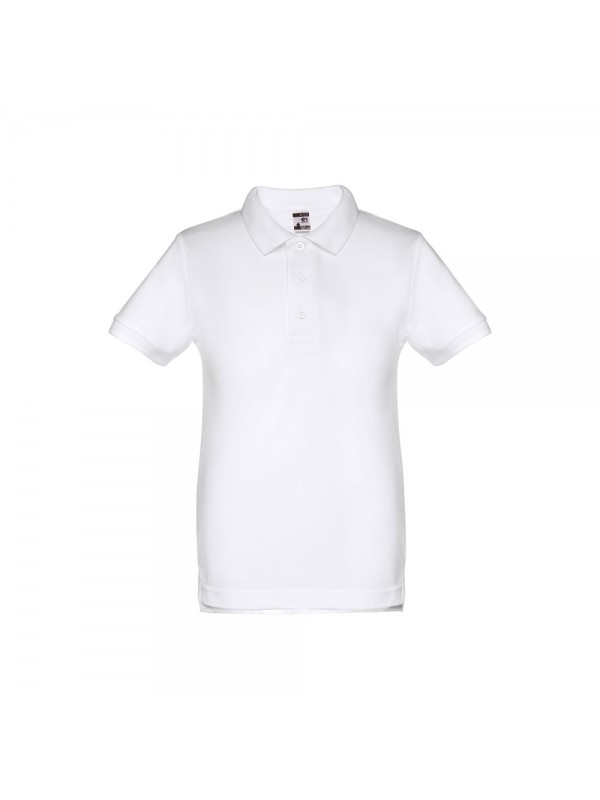 THC ADAM KIDS WH. Polo a maniche corte per bambini (unisex). colore bianco - Bianco
