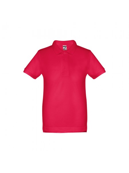 THC ADAM KIDS. Polo in cotone a maniche corte per bambini (unisex) - Rosso THC ADAM KIDS. Polo in cotone a maniche corte per bambini (unisex) - Rosso