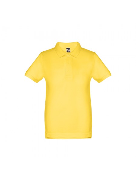 THC ADAM KIDS. Polo in cotone a maniche corte per bambini (unisex) - Giallo THC ADAM KIDS. Polo in cotone a maniche corte per bambini (unisex) - Giallo
