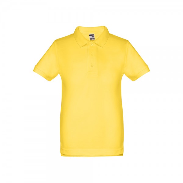 THC ADAM KIDS. Polo in cotone a maniche corte per bambini (unisex) - Giallo