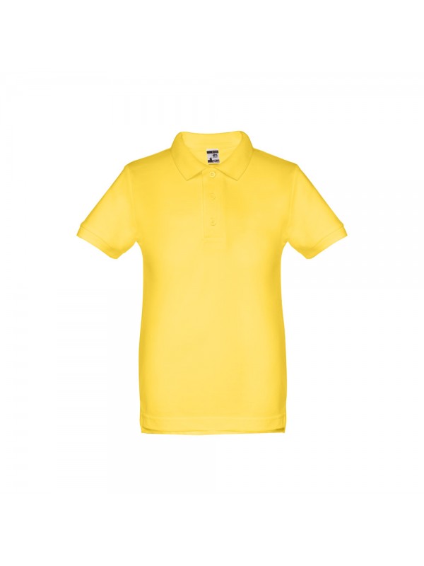 THC ADAM KIDS. Polo in cotone a maniche corte per bambini (unisex) - Giallo