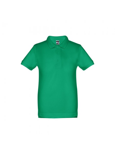 THC ADAM KIDS. Polo in cotone a maniche corte per bambini (unisex) - Verde THC ADAM KIDS. Polo in cotone a maniche corte per bambini (unisex) - Verde