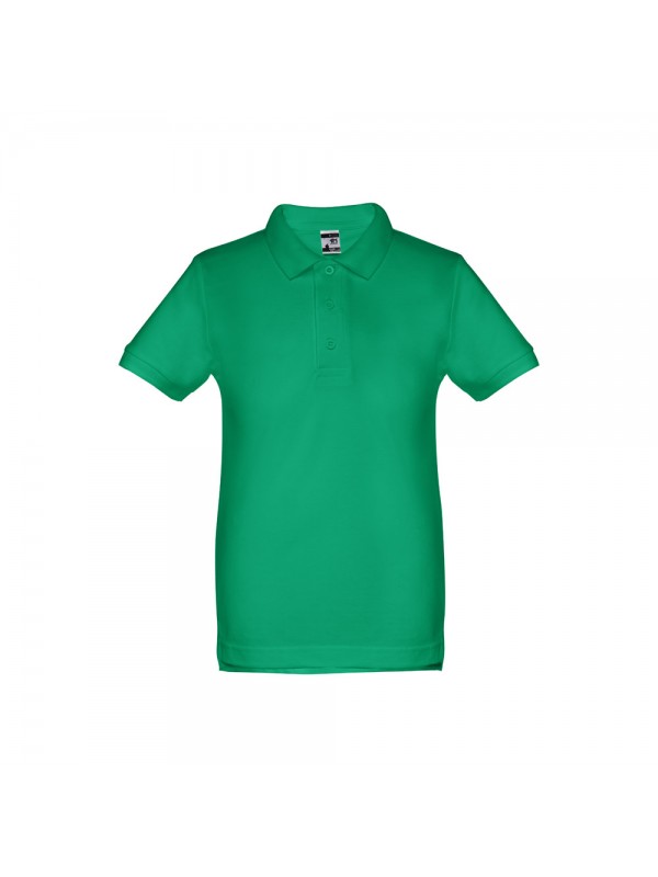 THC ADAM KIDS. Polo in cotone a maniche corte per bambini (unisex) - Verde