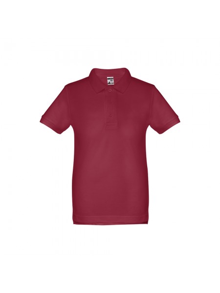 THC ADAM KIDS. Polo in cotone a maniche corte per bambini (unisex) - Bordeaux THC ADAM KIDS. Polo in cotone a maniche corte per bambini (unisex) - Bordeaux