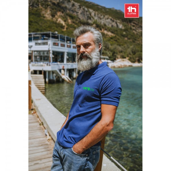 THC BERLIN. Polo da uomo a maniche corte - Rosso