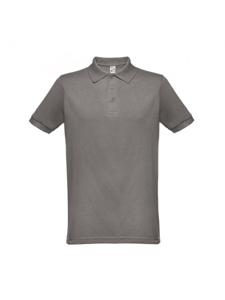 THC BERLIN. Polo da uomo a maniche corte - Grigio THC BERLIN. Polo da uomo a maniche corte - Grigio