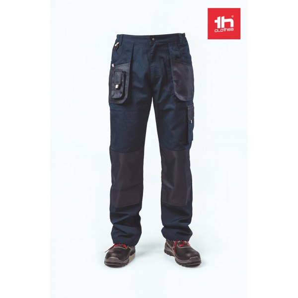 THC WARSAW. Pantaloni da uomo in cotone e poliestere - Blu scuro