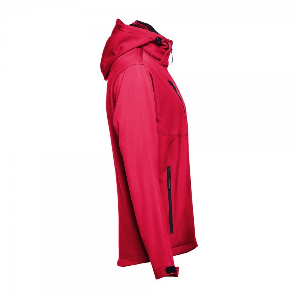 THC ZAGREB. Giacca softshell da uomo in poliestere ed elastan - Rosso