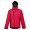 THC ZAGREB. Giacca softshell da uomo in poliestere ed elastan - Rosso